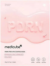 Medicube PDRN Pink Vita Coating Sheet Mask, 22g, Lightweight & Non-Sticky, Collagen & Vitamin B12 for Firmer Skin