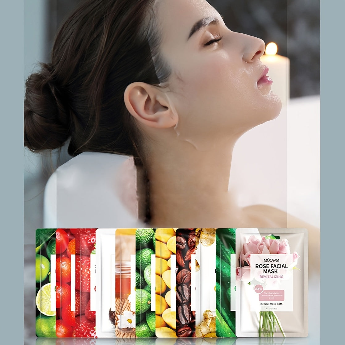 Glow & Hydrate – 11 Korean Fruit Masks by MOOYAM