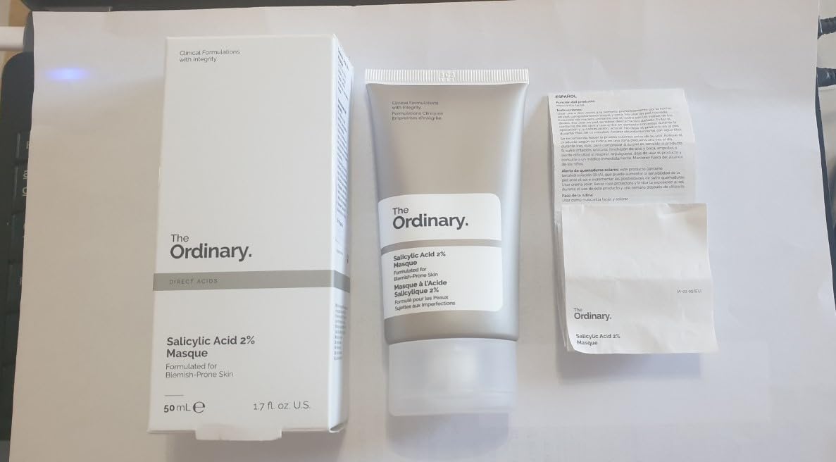 The Ordinary Salicylic Acid Mask 2%, Purifying Mask with Charcoal and Clay, for Skin Prone to Blemishes, 50ml
