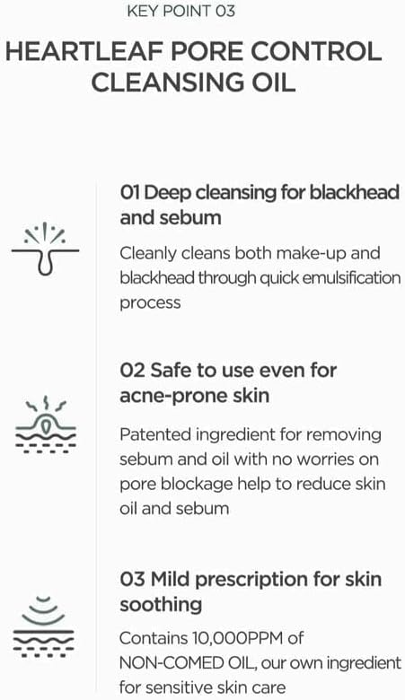 ANUA FITZTEPS Original Heartleaf Pore Controlling Cleansing Oil Korean Facial Cleanser, Daily Blackhead Removal, 6.76 fl oz / 200 ml