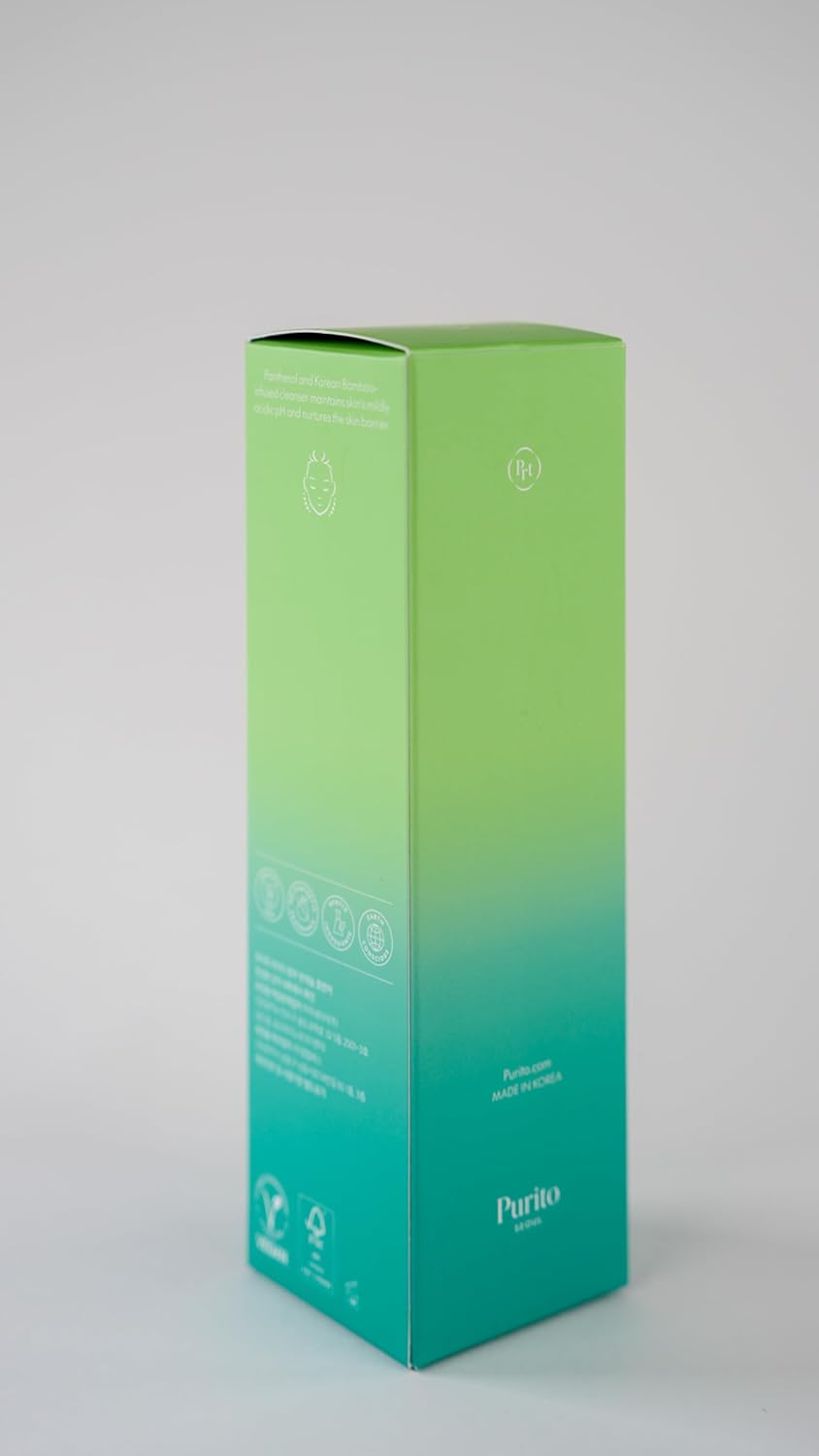 PURITO Mighty Bamboo Panthenol Cleanser, Gentle Face Wash for Moizturizing, for Sensitive Skin, Vegan & Cruelty-Free Face Cleanser150 ml / 5.07 fl. Oz.