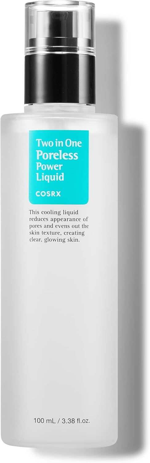 Cosrx Two In One Poreless Power Liquid With Bha 3.38Fl.Oz | Facial Moisturiser To Tighten Pores And Exfoliate Skin For Smooth And Clear Skin