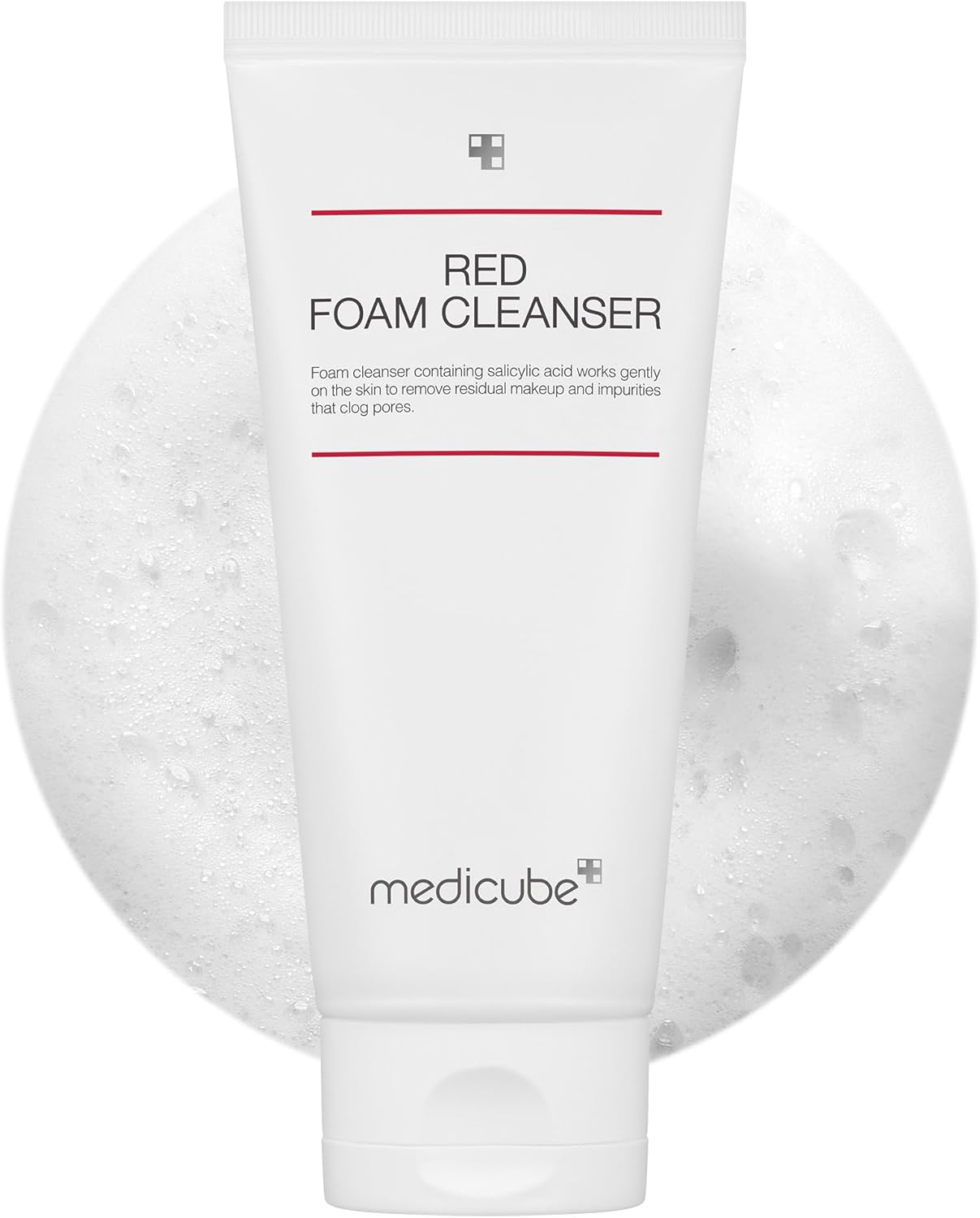 Medicube Red Foam Cleanser || A deep cleanse that helps relieve skin | Suitable for Acne-prone skin | Formulated with 0.45% Salicylic Acid | Korean skincare (120g)
