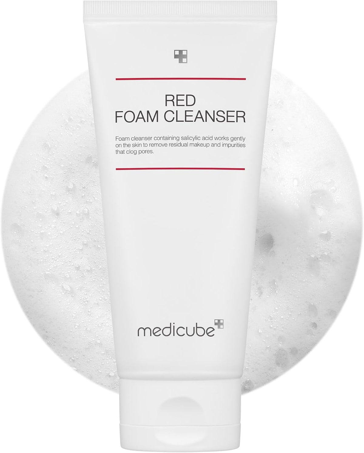 Medicube Red Foam Cleanser || A deep cleanse that helps relieve skin | Suitable for Acne-prone skin | Formulated with 0.45% Salicylic Acid | Korean skincare (120g)