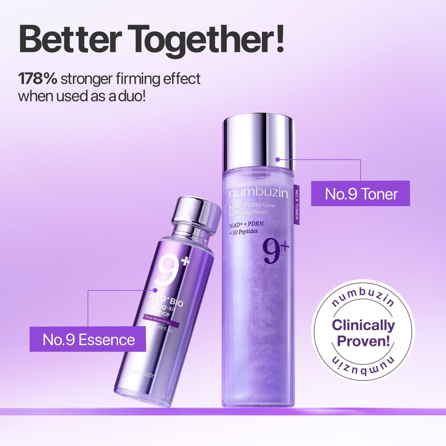 numbuzin No.9 Toner | NAD+ PDRN Glow Boosting Toner