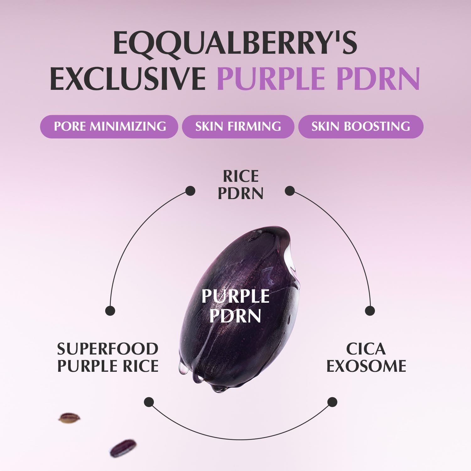 EQQUALBERRY Purple Pdrn Pore Minimising Serum 30ml