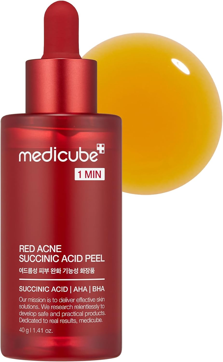 Medicube 21% Acid Wash-off Exfoliant (AHA+BHA+Succinic Acid) || Red Line's 1 minute peeling solution for Acne-prone skin | Non-irritating but effective | Korean Skincare (1.41fl.oz.)