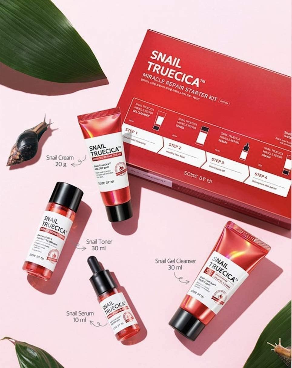 some by mi  Remove acne scars with this mini starter kit (Snail Truecica Miracle Set)