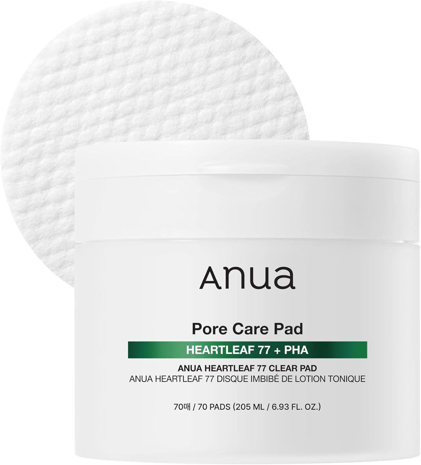 ANUA Heartleaf 77 Toner Pad, Mild Exfoliating Facial Pads for Glass Skin, Hydrating Pore Care for Sensitive Skin