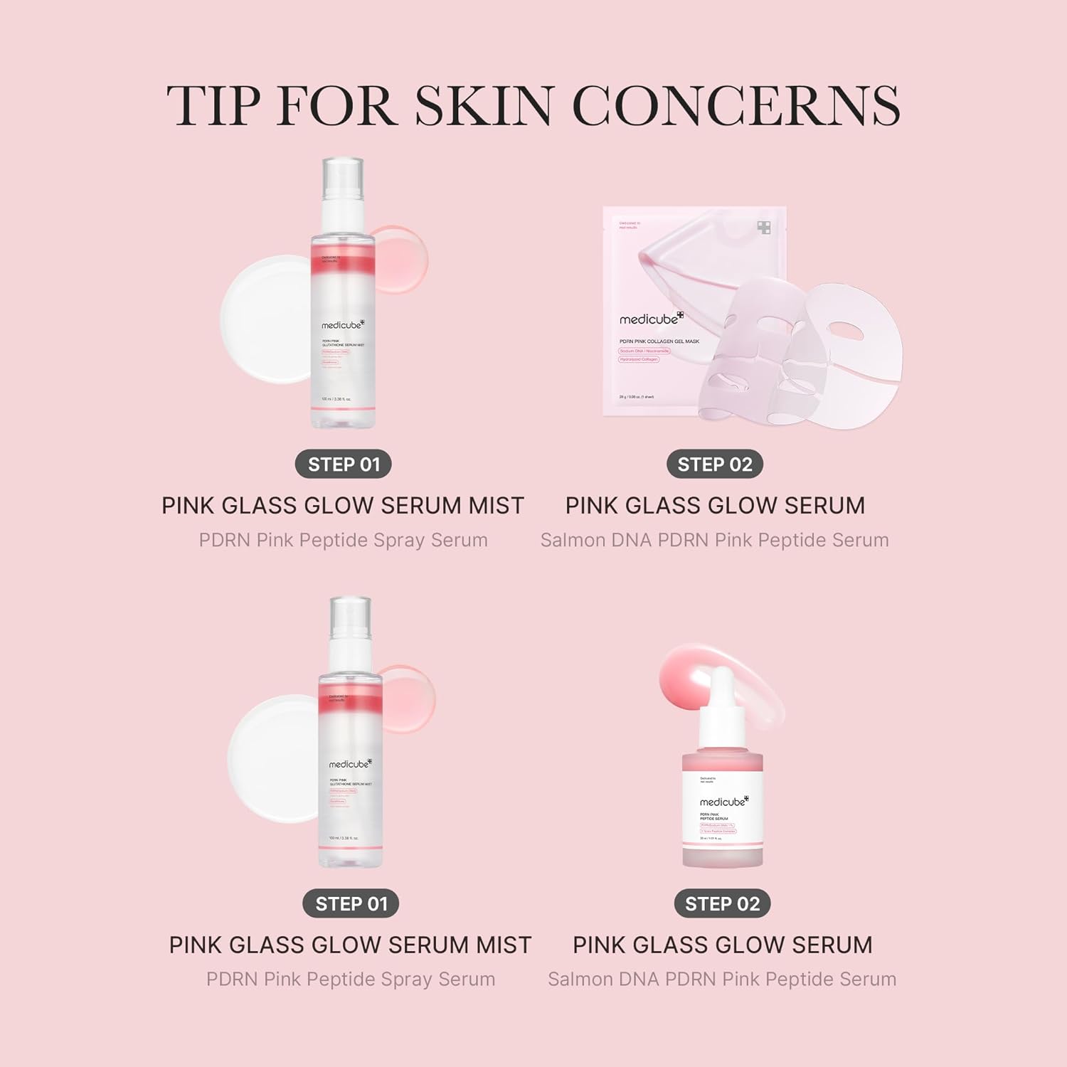 medicube Salmon DNA PDRN Pink Glutathione Spray Serum