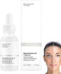 Niacinamide Serum, 10% Niacinamide + 1% Zine Face Serum, Hydrating Face Moisturiser For Balance Grease, Minimise Pores, Tackles Blemishes, Improve Dull Skin, Brightening & Glow Skin 30ML