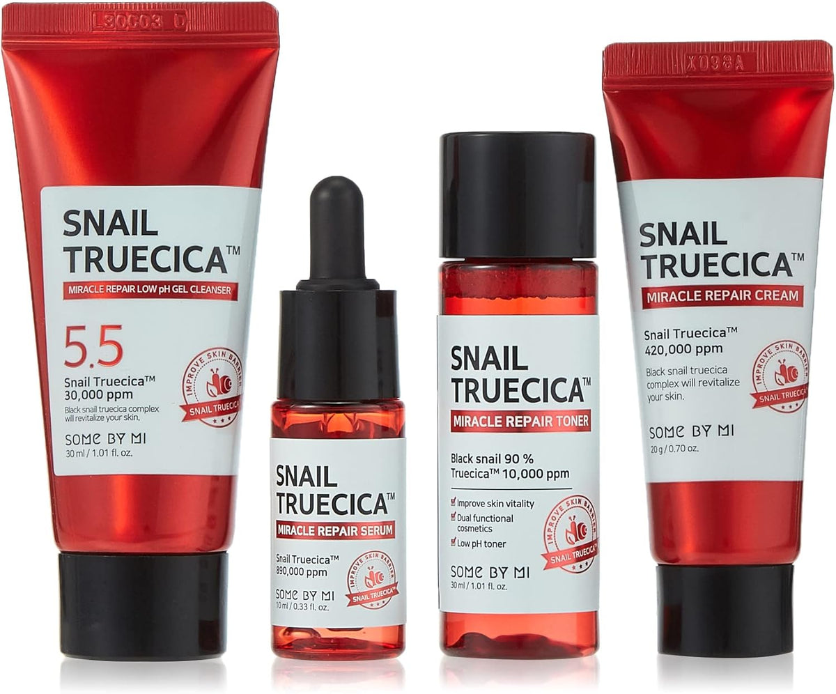 some by mi  Remove acne scars with this mini starter kit (Snail Truecica Miracle Set)