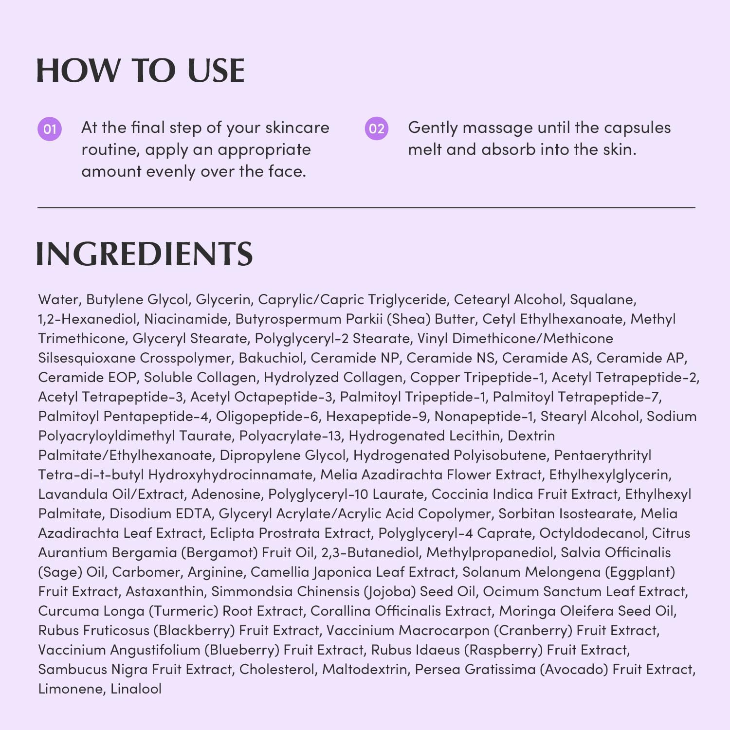 EQQUALBERRY Deep Cera Bakuchiol Plumping Capsule Cream, 50ml, 99% Pure Bakuchiol, Non-Irritating Facial Moisturiser