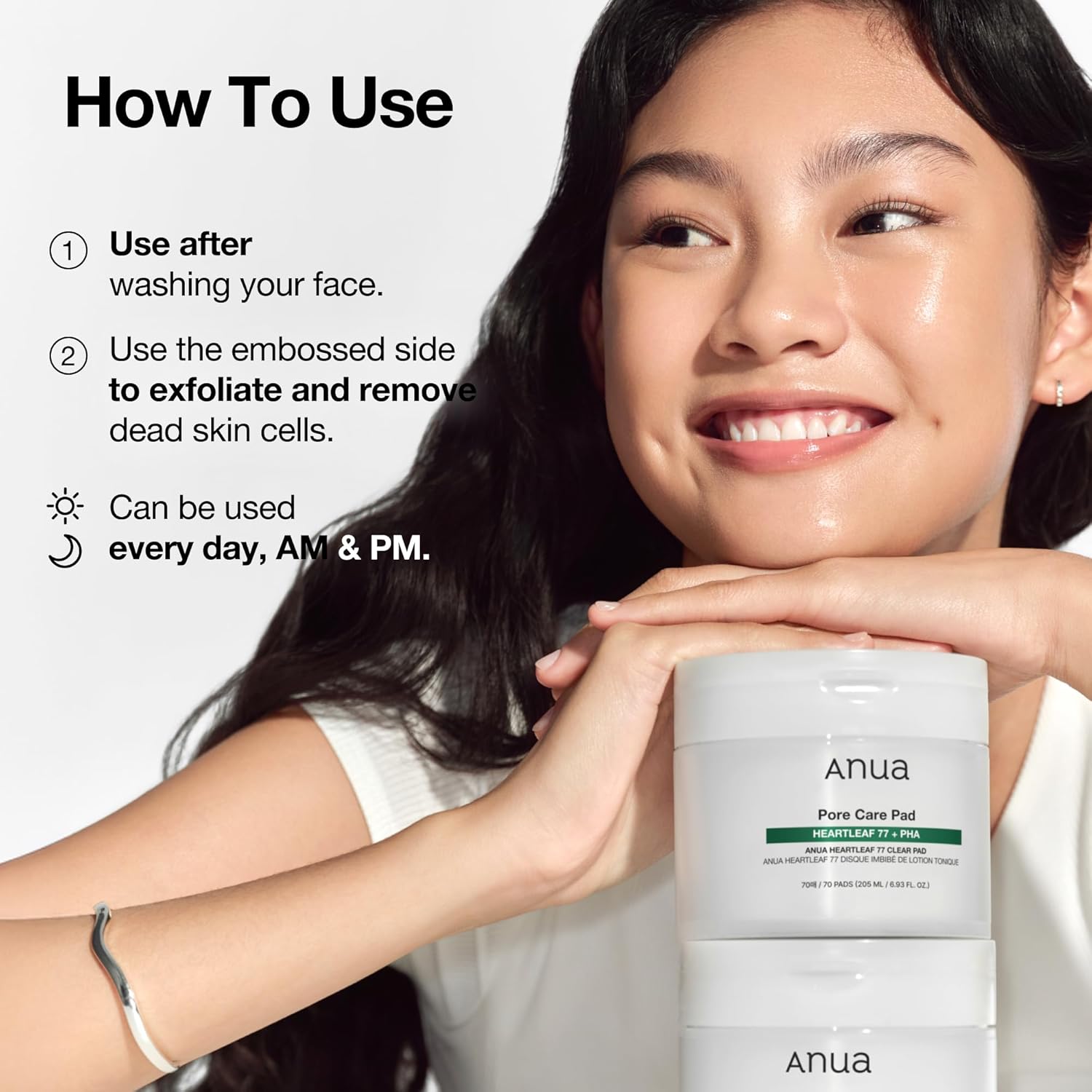 ANUA Heartleaf 77 Toner Pad, Mild Exfoliating Facial Pads for Glass Skin, Hydrating Pore Care for Sensitive Skin