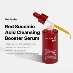 Medicube 21% Acid Wash-off Exfoliant (AHA+BHA+Succinic Acid) || Red Line's 1 minute peeling solution for Acne-prone skin | Non-irritating but effective | Korean Skincare (1.41fl.oz.)