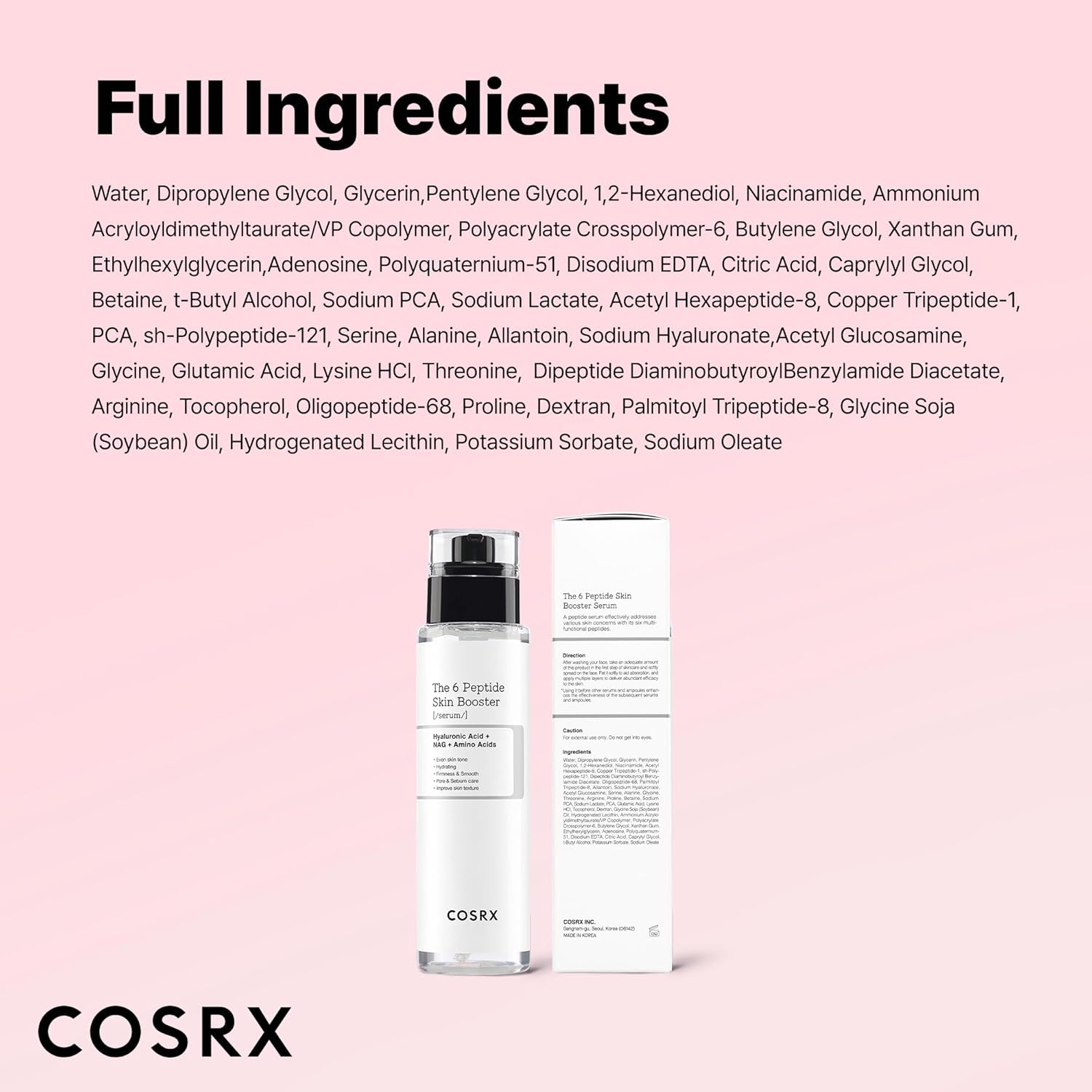 COSRX 6X Peptide Collagen Booster Toner Serum