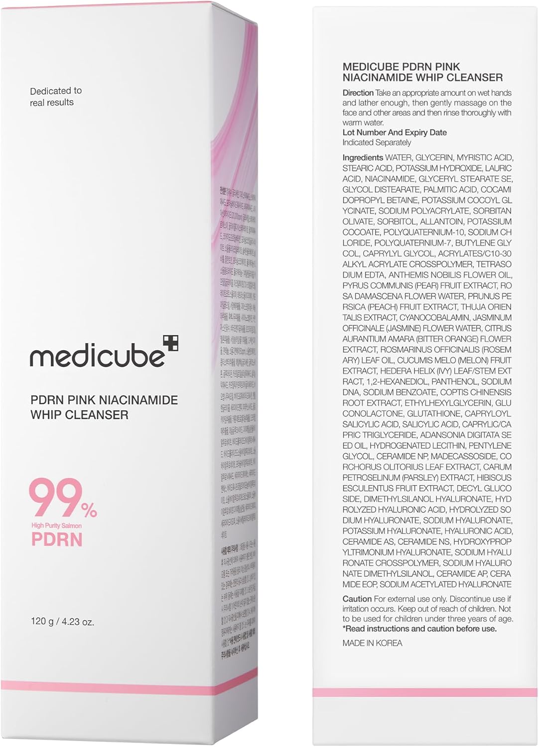 Medicube PDRN Pink Niacinamide Whip Cleanser 120g