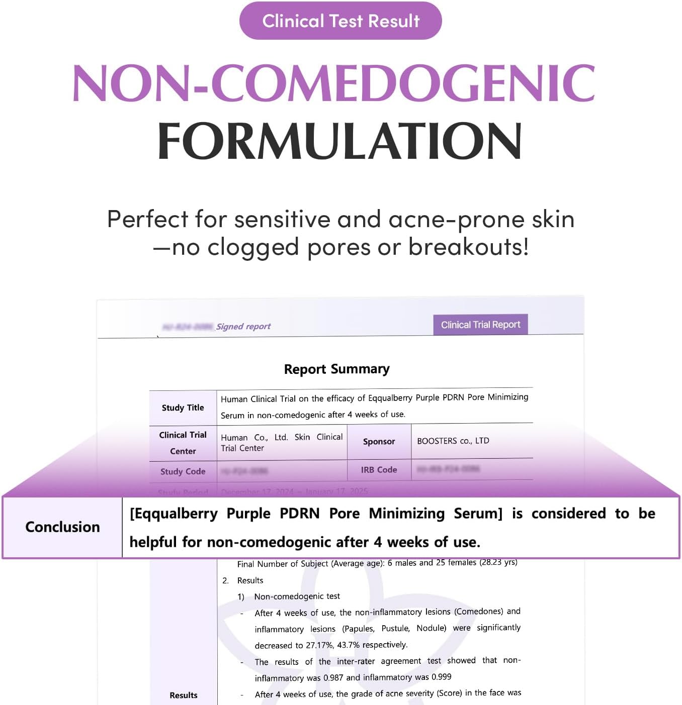 EQQUALBERRY Purple Pdrn Pore Minimising Serum 30ml