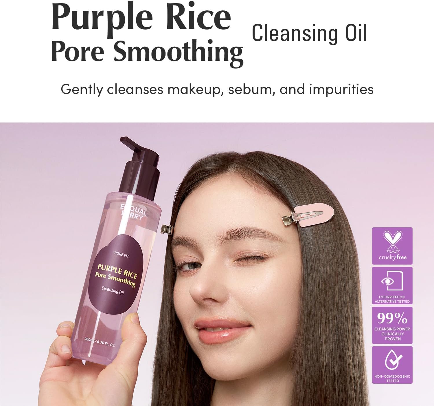 EQQUALBERRY Purple Rice Pore Smoothing Cleansing Oil 200m
