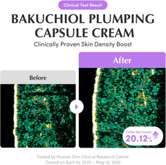 EQQUALBERRY Deep Cera Bakuchiol Plumping Capsule Cream, 50ml, 99% Pure Bakuchiol, Non-Irritating Facial Moisturiser