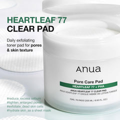 ANUA Heartleaf 77 Toner Pad, Mild Exfoliating Facial Pads for Glass Skin, Hydrating Pore Care for Sensitive Skin