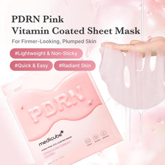 Medicube PDRN Pink Vita Coating Sheet Mask, 22g, Lightweight & Non-Sticky, Collagen & Vitamin B12 for Firmer Skin