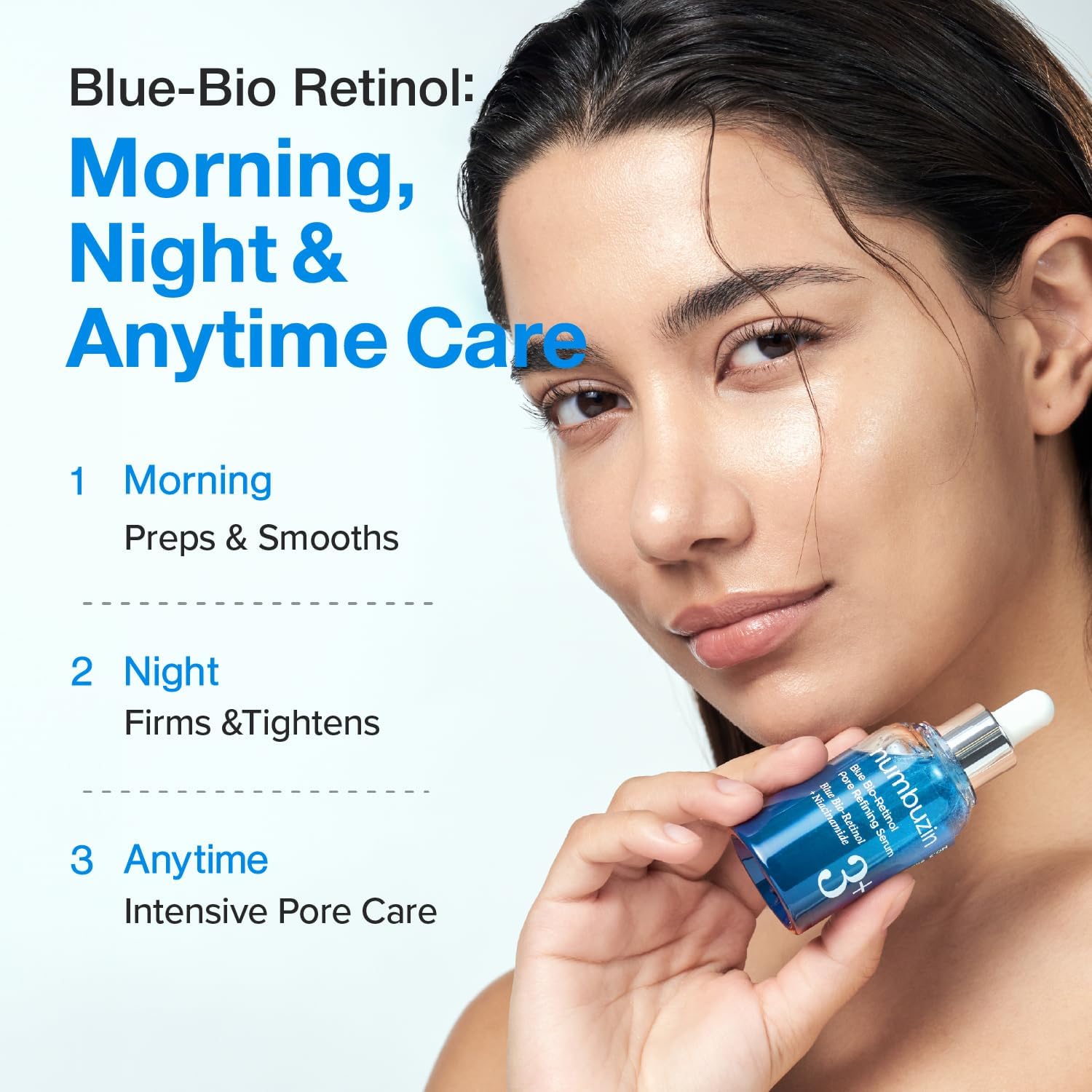 numbuzin No.3 Serum | Blue Retinol Pore Refining Serum | Pore Tightening, Firming, Anti-Aging, Korean Skincare