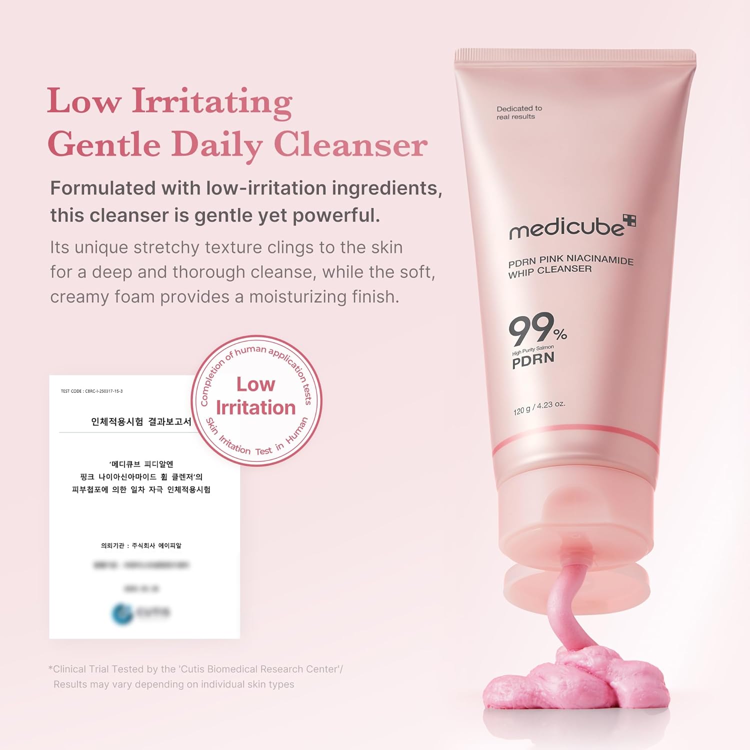 Medicube PDRN Pink Niacinamide Whip Cleanser 120g