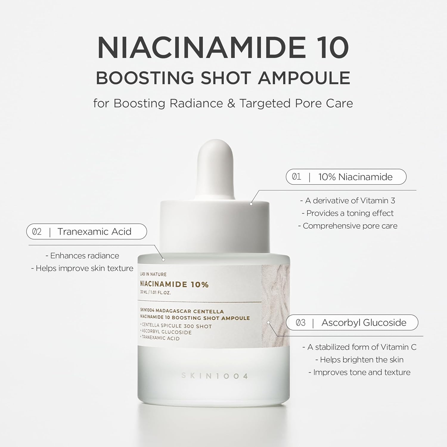 SKIN1004 Madagascar Centella Niacinamide 10 Boosting Shot Ampoule 30 ml