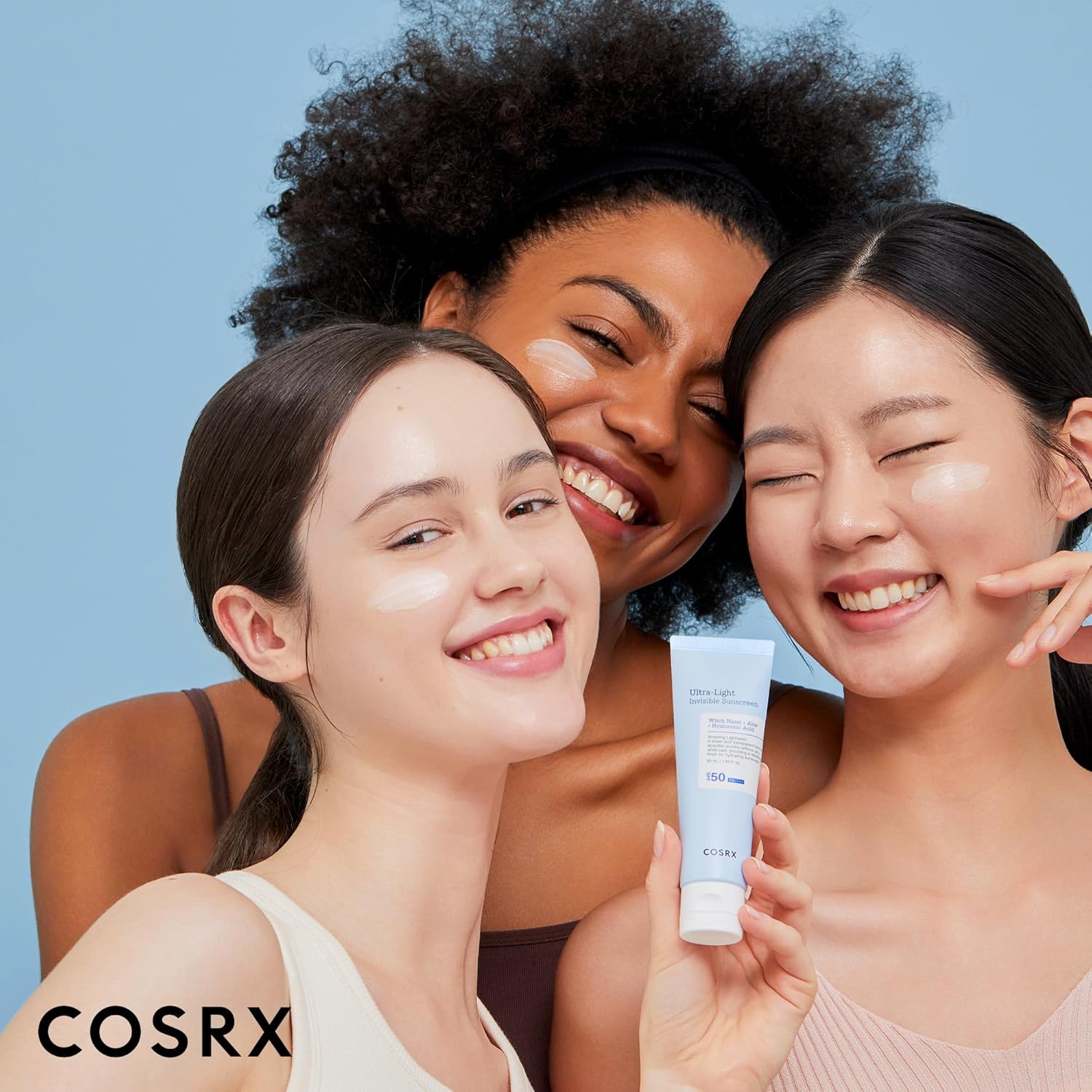 Cosrx Ultra-Light Invisible Sunscreen | Spf50 Pa++++, No White Cast, Lightweight & Fast-Absorbing, Uv Protection, Hydration Boost Sunscreen For Sun-Damaged, Dry Skin. Aloe And Witch Hazel Leaf Water