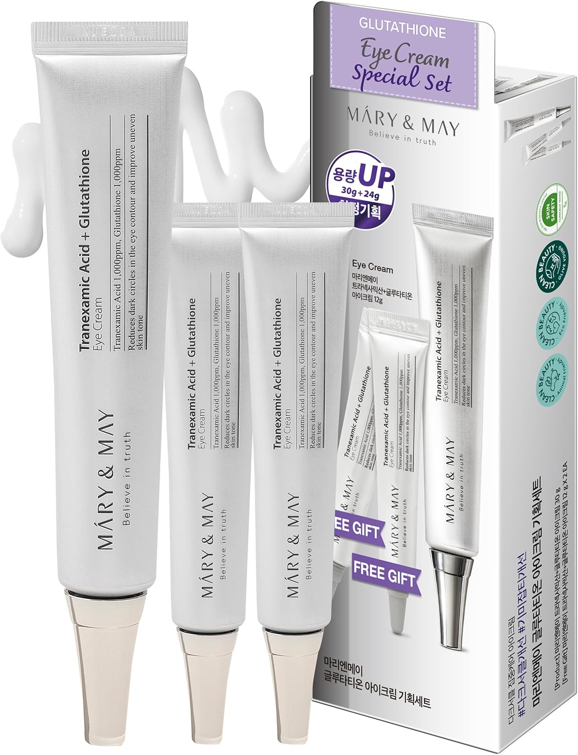 Mary&May Glutathione Eye Cream Special Set 1 * 30g + 2 * 12g