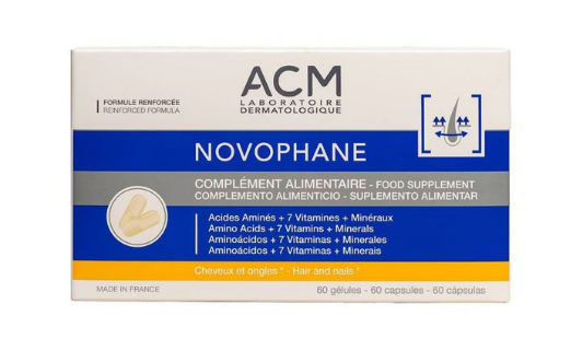 ACM Laboratoire Novophane Caps Anti Hair Loss Alopecia Treatment Nails Fragility Skin Capital