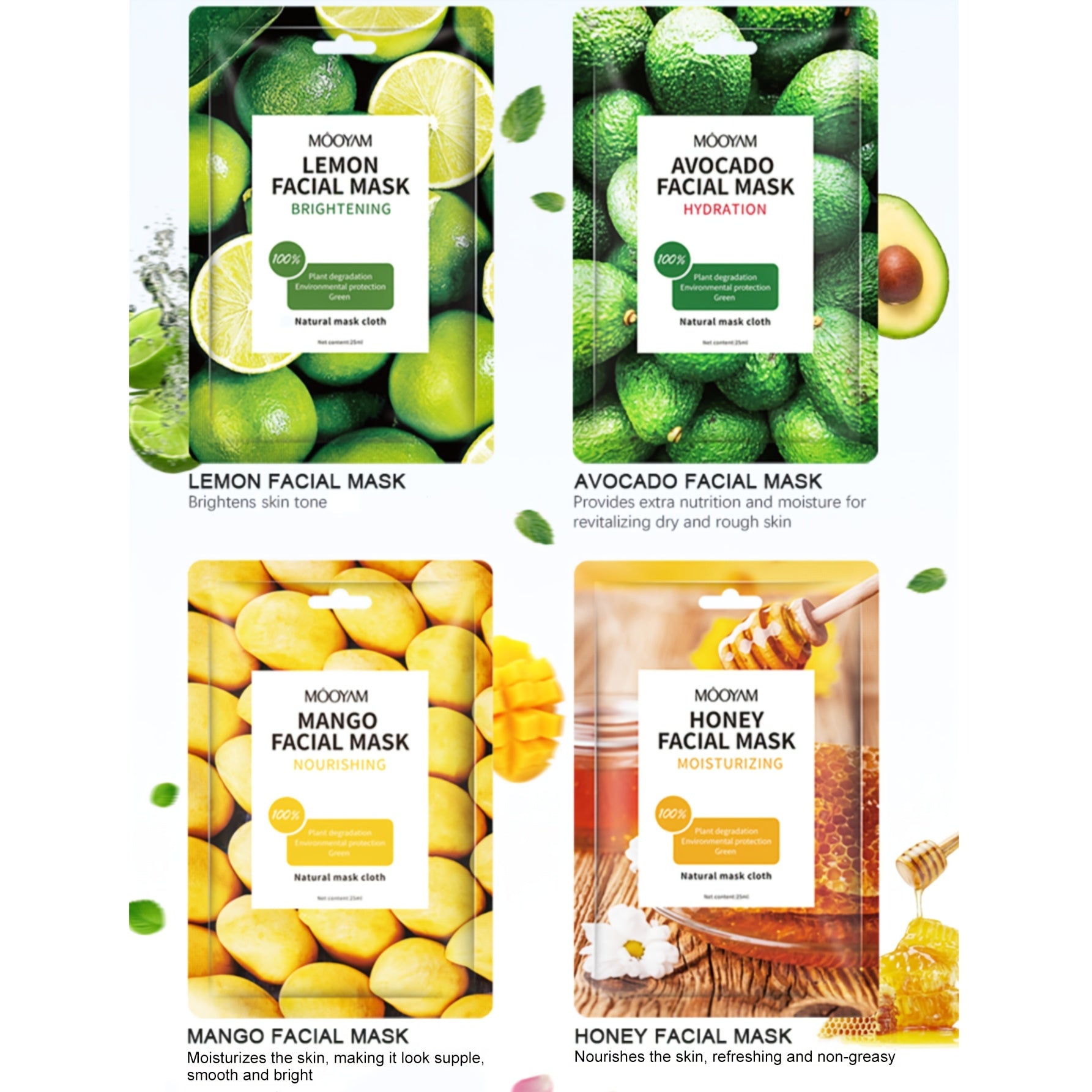 Glow & Hydrate – 11 Korean Fruit Masks by MOOYAM